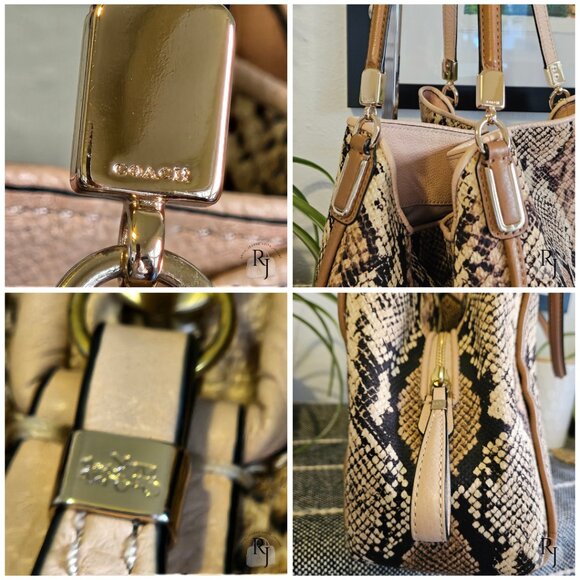 Coach Madison Phoebe Shoulder Bag β Python Snakeskin  #31502 - Picture 7 of 16